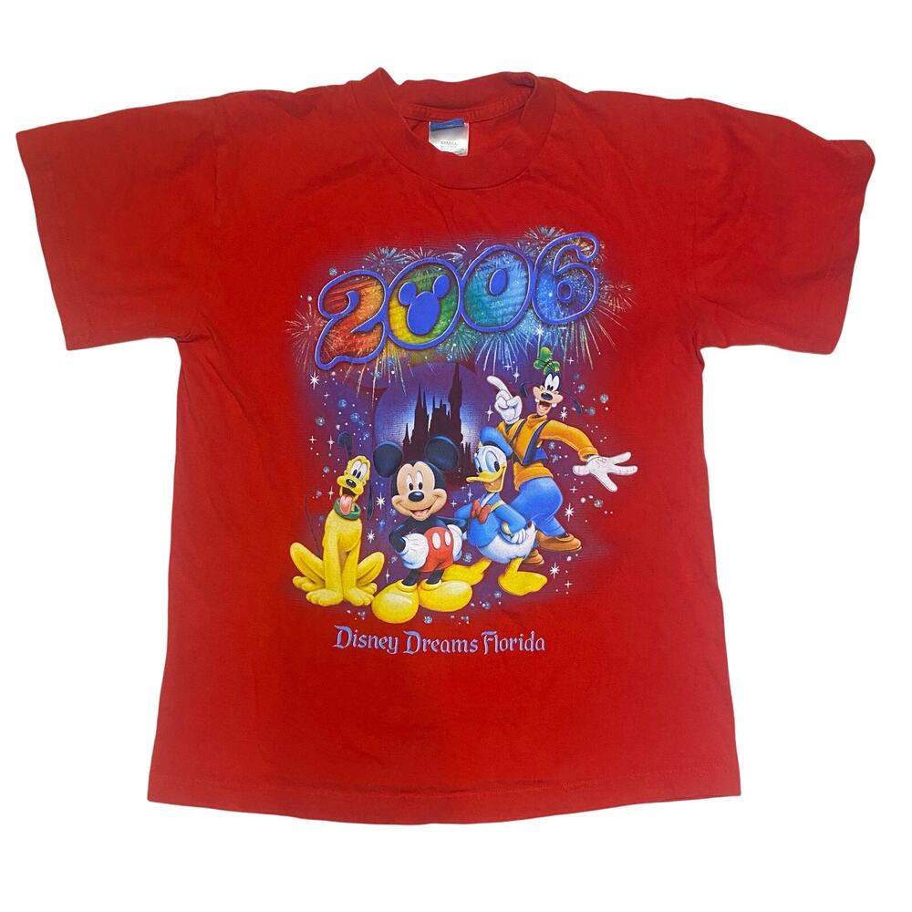 Vintage 2006 Disney Dreams Florida Red T-Shirt Adult Unisex Small Red